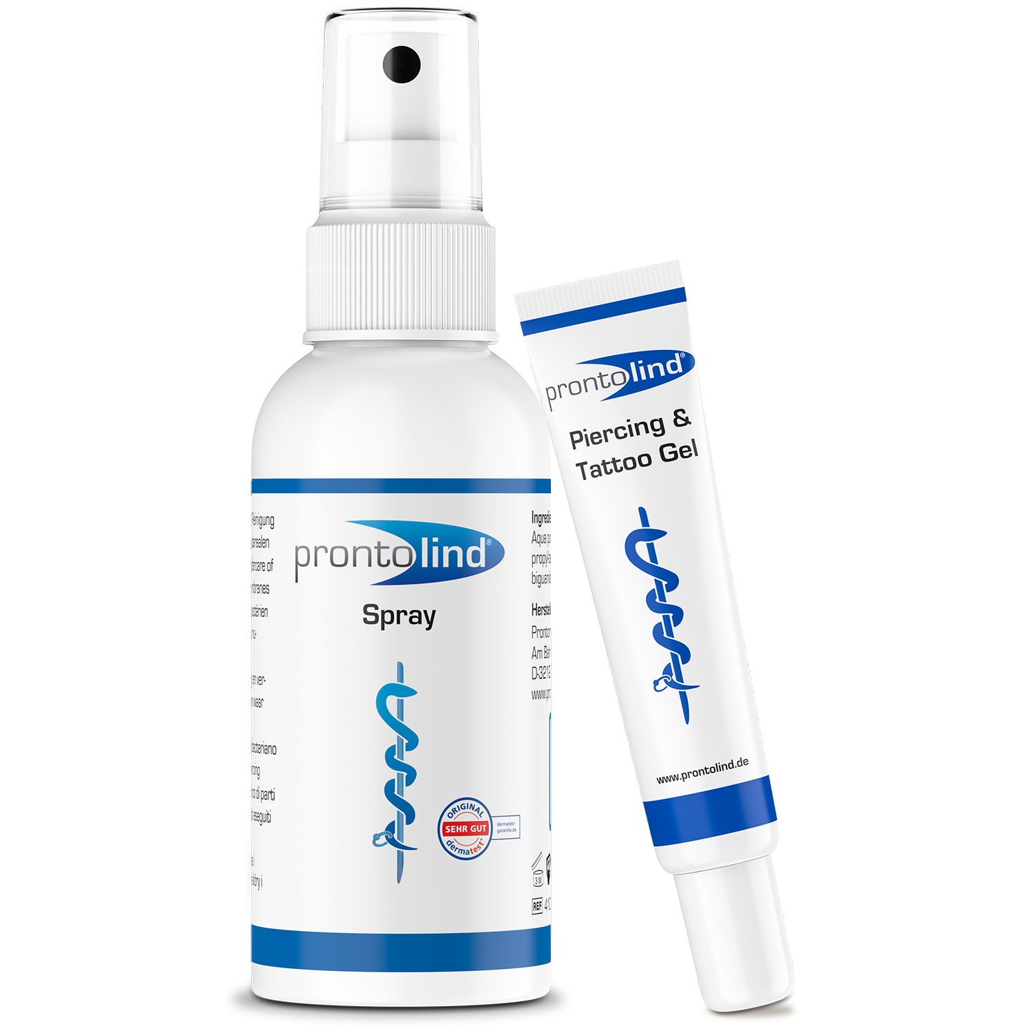 Prontolind Piercing Pflegeset bestehend aus Spray 75ml & Gel 10ml